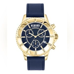 Gold and Navy Versace Watch BRAND NEW with BOX